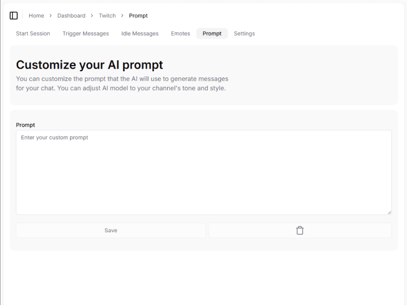 Algochat.io Twitch AI chatbots - Customize your AI
